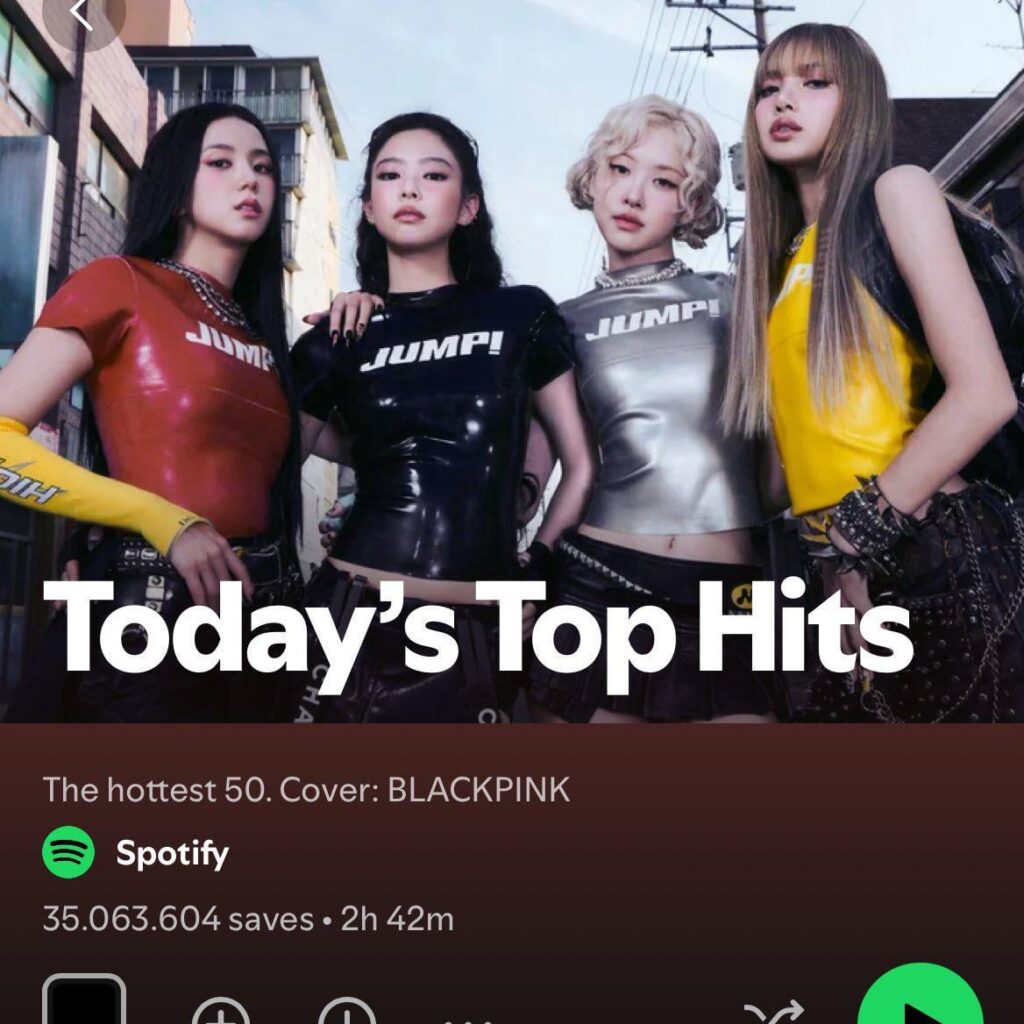 250711 لاول مرة "Jump (뛰어)" في قائمة التشغيل رقم 3 في قائمة التشغيل "Top Top Hits" و "غلاف أكبر قائمة تشغيل في العالم"