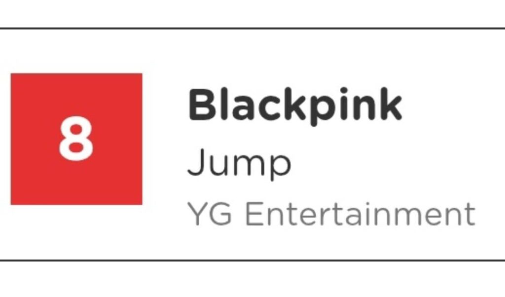 250719 Blackpink - "Jump" لاول مرة في المرتبة 8 على الرسم البياني الرسمي الألماني!