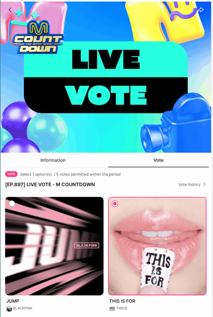 250717 MNET+ UPDATE - التصويت المباشر لمرتين على McOuntdown جار! تثبيت MNET+ والتصويت