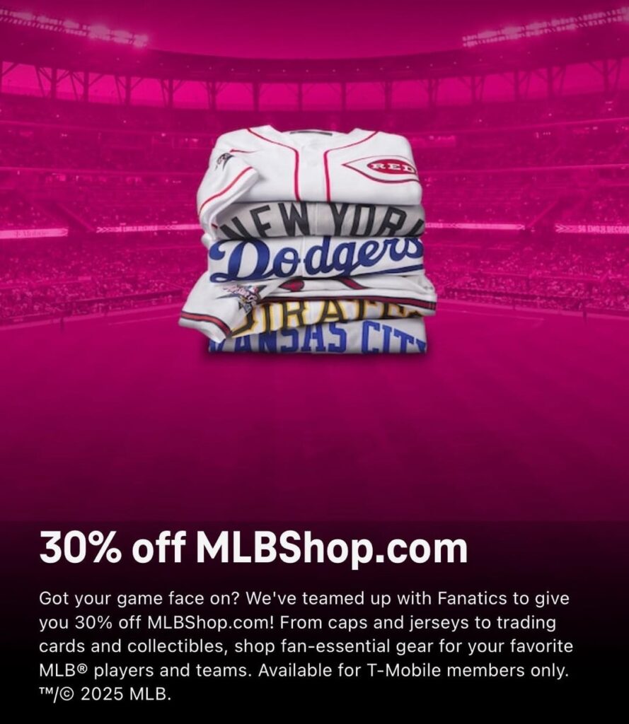250715 إذا كان لديك T-Mobile ، فيمكنك الحصول على 30 ٪ من Blackpink MLB Merch!