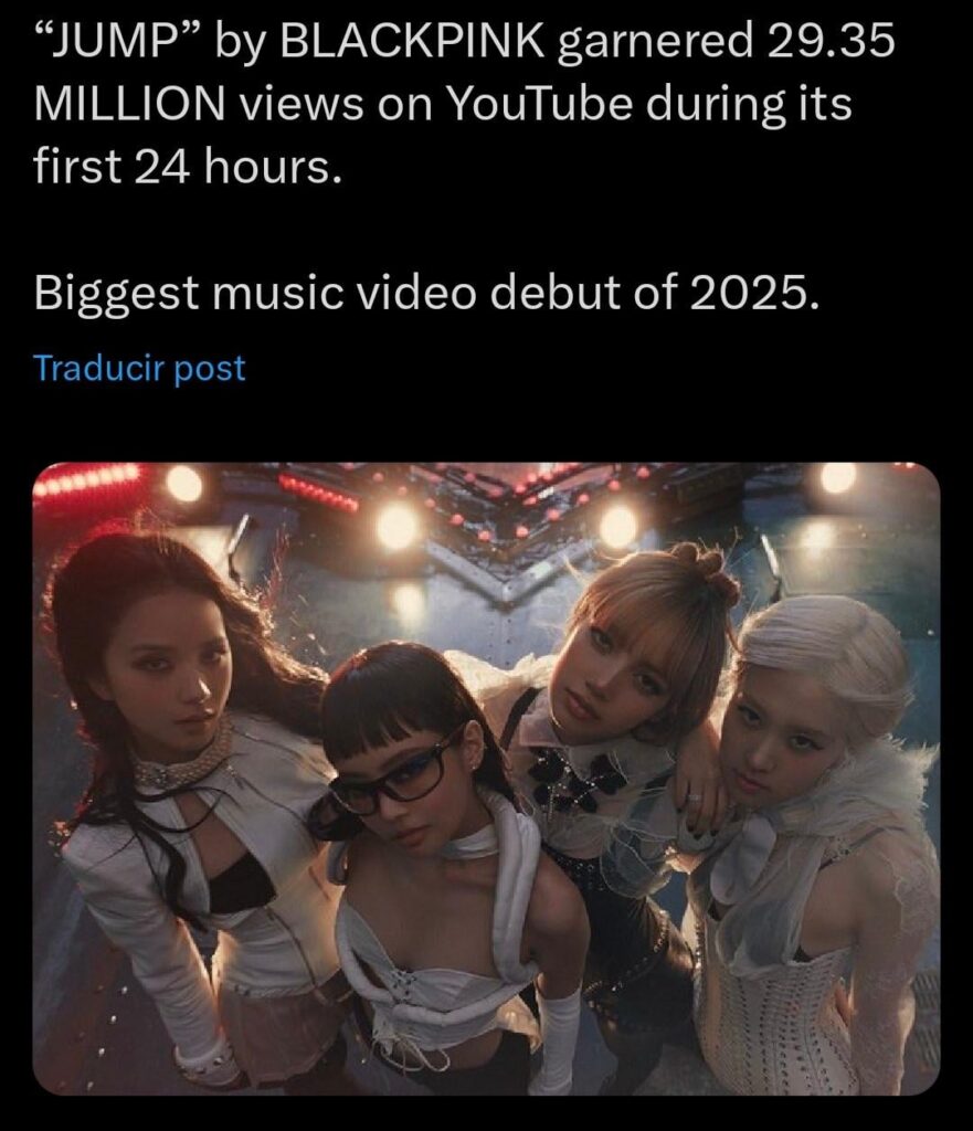 تراكمت 250712 "Jump" أكثر من 29 مليون مشاهدة على YouTube صنع أكبر مقطع فيديو موسيقي لعام 2025
