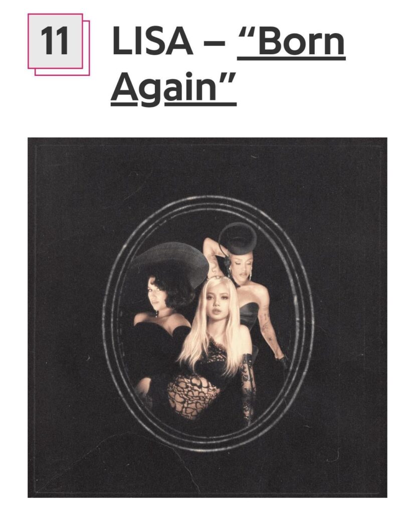 250725 عبقرية تصنف ليزا "Born Again" الفذ. Doja Cat & Raye كأفضل أغنية تم إصدارها في عام 2025