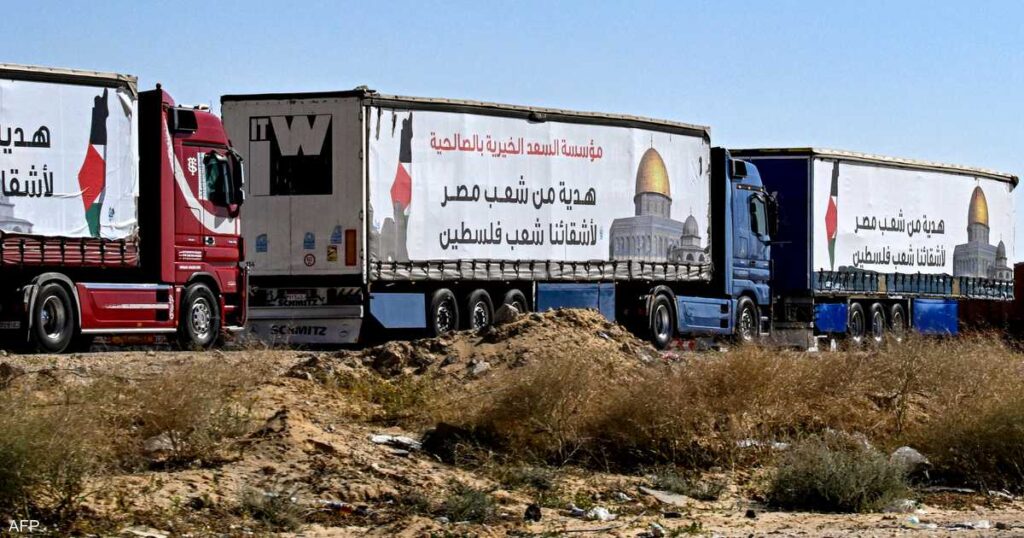 بيان: مصر أرسلت 70 في المئة من المساعدات التي وصلت إلى غزة بيان: مصر أرسلت 70 في المئة من المساعدات التي وصلت إلى غزة