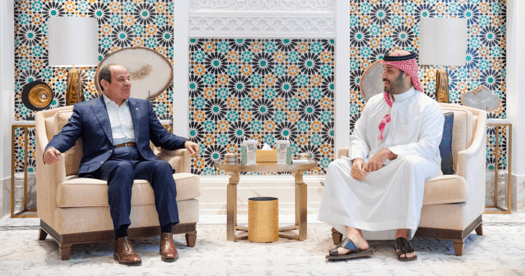 محمد بن سلمان والسيسي يرفضان أي محاولة لتهجير الفلسطينيين محمد بن سلمان والسيسي يرفضان أي محاولة لتهجير الفلسطينيين