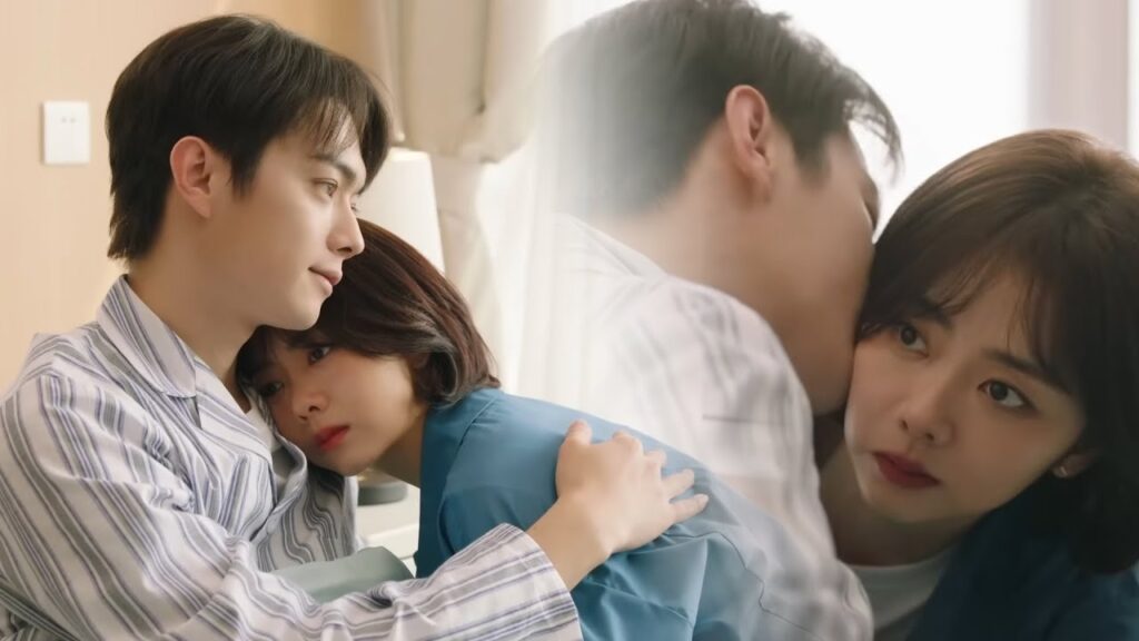 تعتني بطلتنا الجميلة بحبيبها شخصيًا ويتبادلان القبلات دون توقف❤️مشهد رومانسي من "جميلة مثلك"