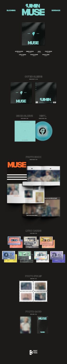 Jimin (BTS) - الألبوم الفردي الثاني: Muse (Vinyl LP Album Packaging Preview)