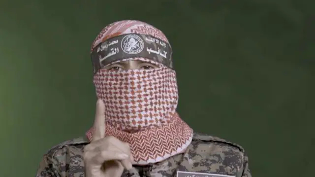 الناطق باسم كتائب القسام الذراع العسكرية لحركة حماس أبو عبيدة