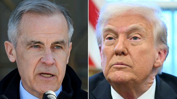 ترامب يناقش مع كارني التجارة والرسوم الجمركية