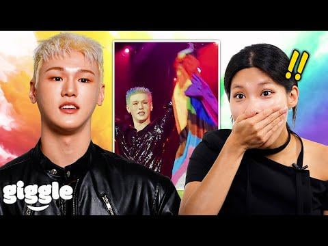 Justb Bain - "أنا مثلي الجنس" ماذا لو كان سحق KPOP الخاص بي مثليًا بالفعل؟ @ giggle (250814) [ENG SUB]