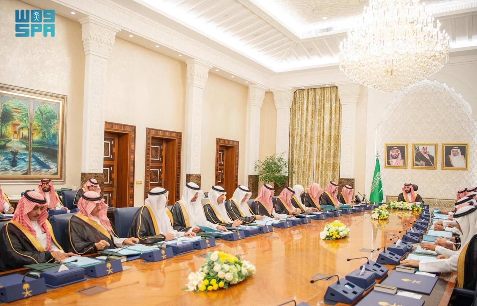 سياسي / سمو ولي العهد يرأس جلسة مجلس الوزراء في نيوم - وكالة الأنباء السعودية
