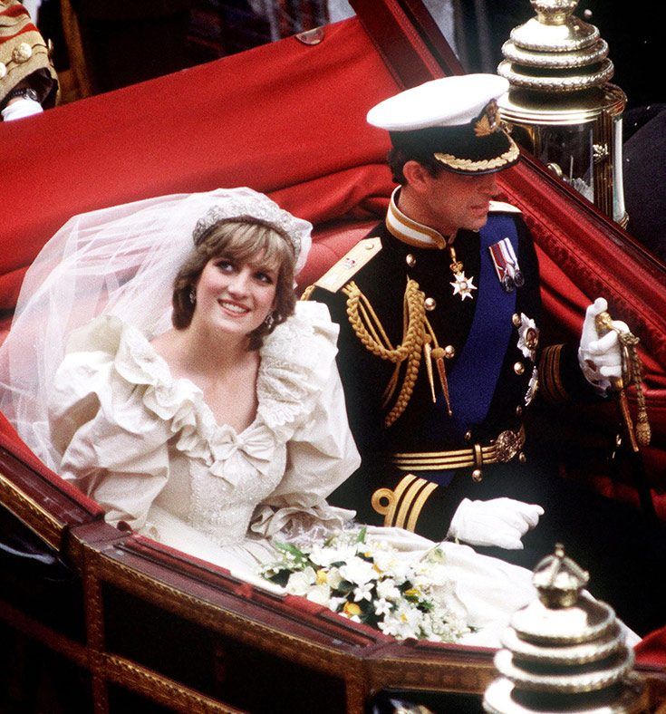 من حفل زفاف الأميرة ديانا والأمير تشارلز حينها (Pinterest)