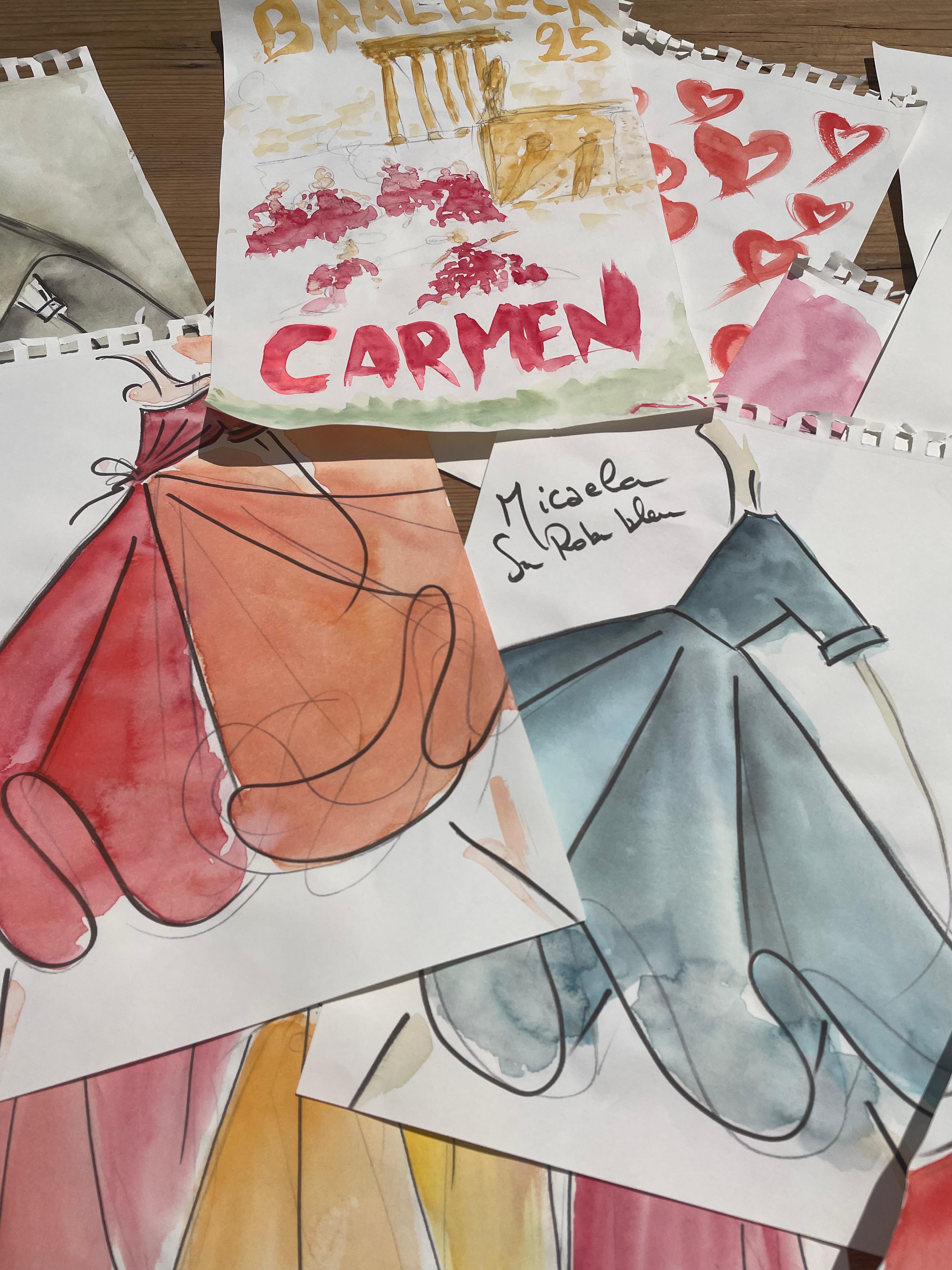 تصاميم ربيع كيروز لـ“كارمن“. (ربيع كيروز)