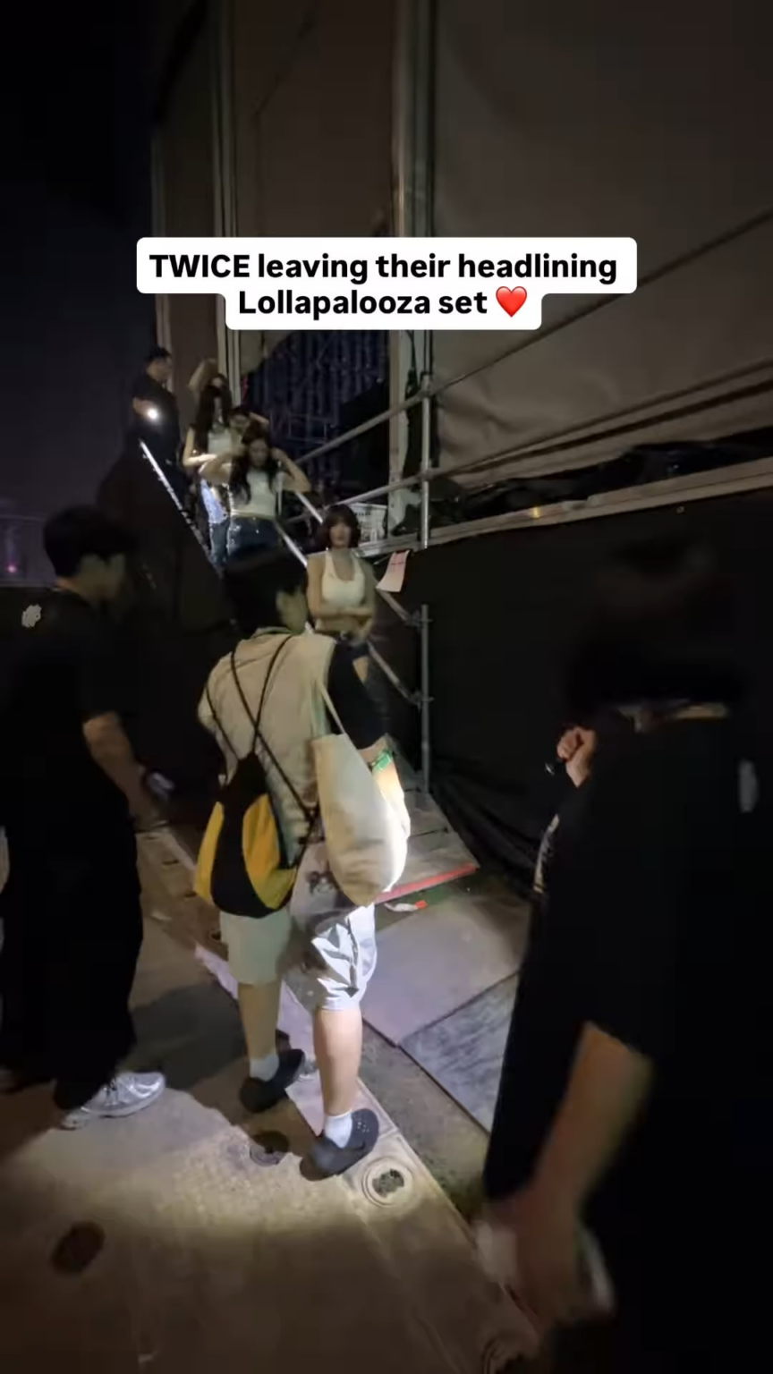 250803 Lollapalooza Instagram Update - "شكرًا لك twicetagram 🥰 🎥 respectivecollective"