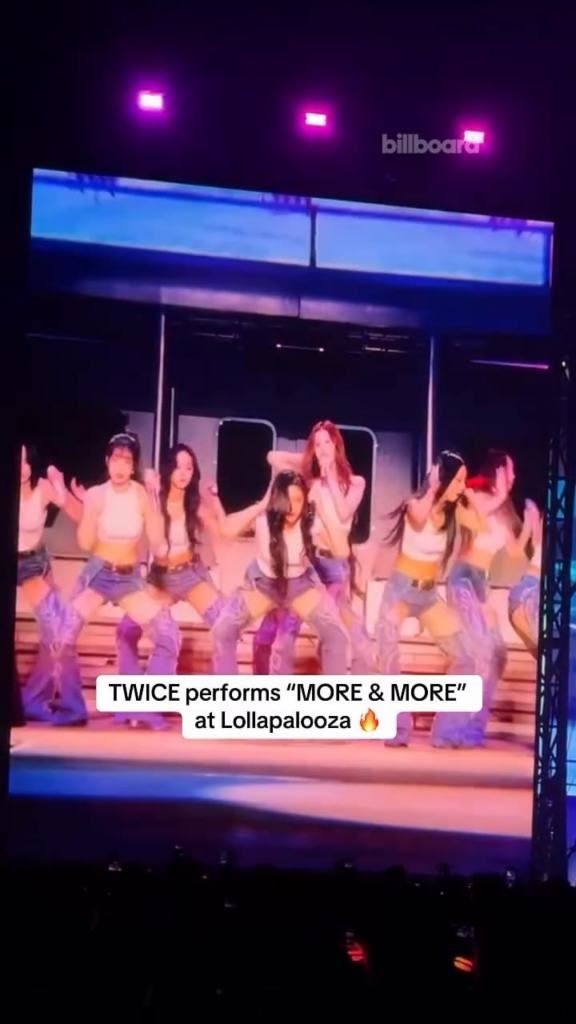 250803 Billboard Instagram Update - يؤدي مرتين "More & More" في Lollapalooza 👏