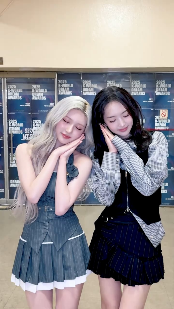 250827 ive تحديث Tiktok الرسمي مع Gaeul - Xoxz Challenge مع Kiiikiii Leesol