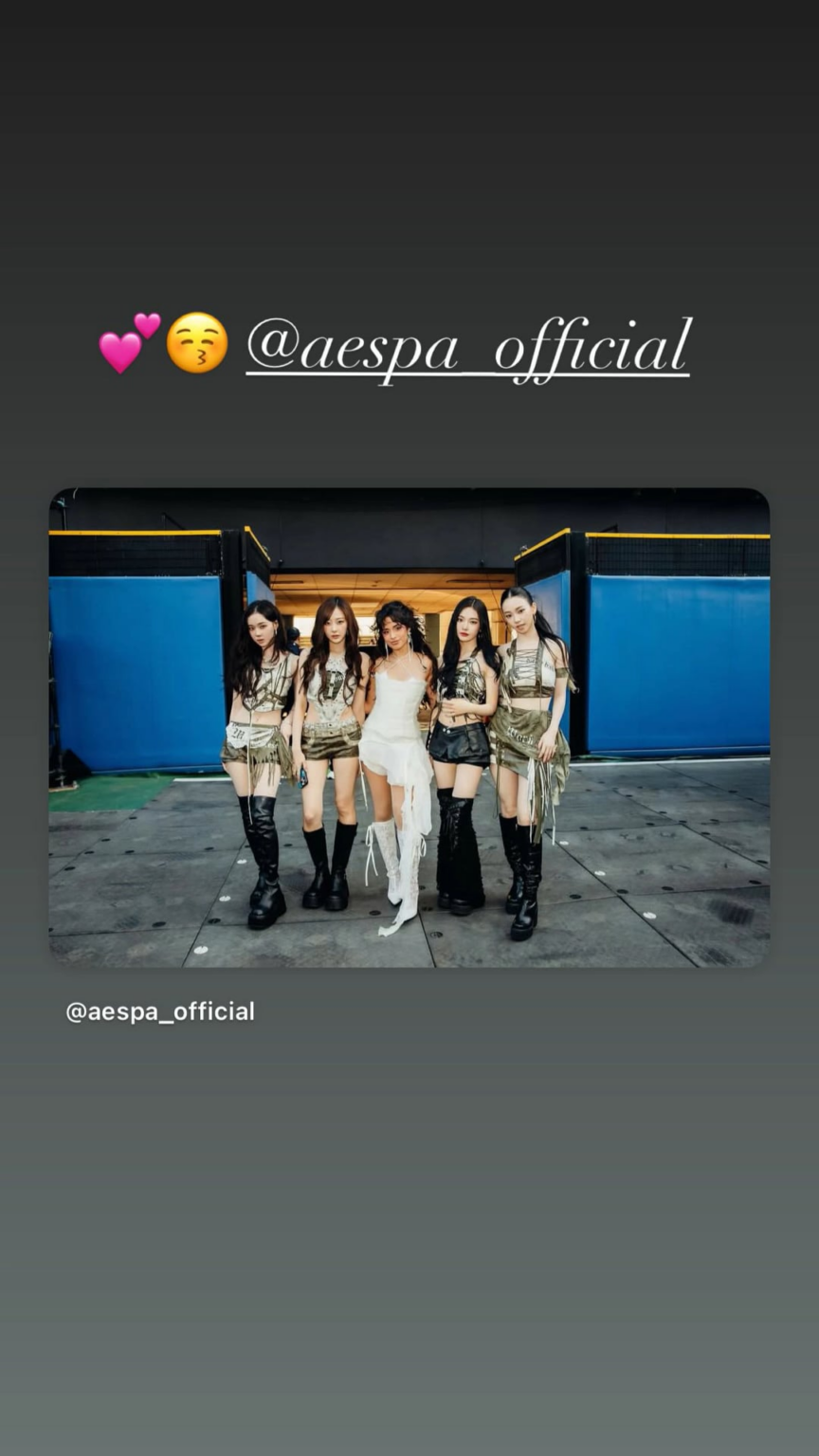 250819 تحديث قصة Camila Cabello Instagram مع AESPA