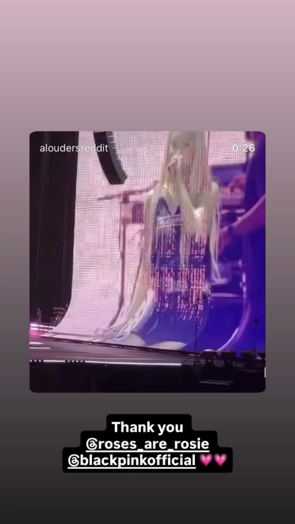 250817 Girls Aloud Ig Story Update w/ Blackpink