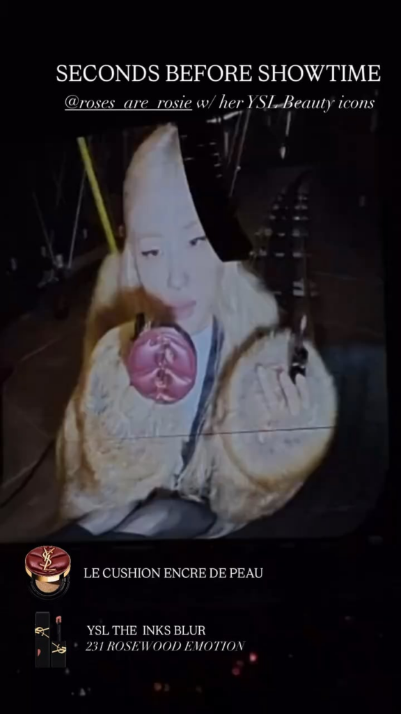 250808 ysl beauty ig story update w/ rosé