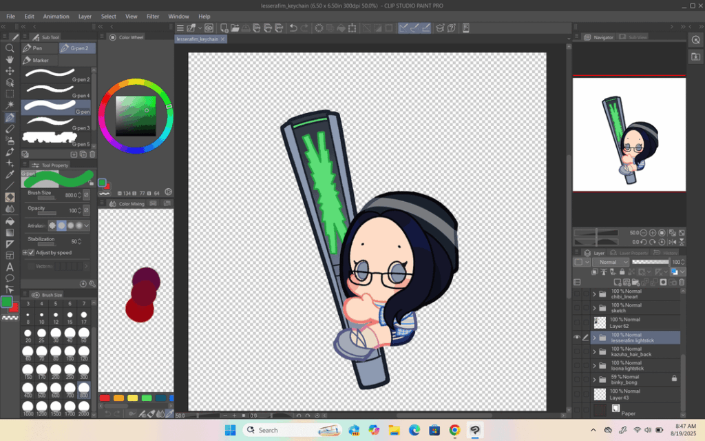 العمل على بعض سلاسل المفاتيح. هنا يونجين ، تحيزي!