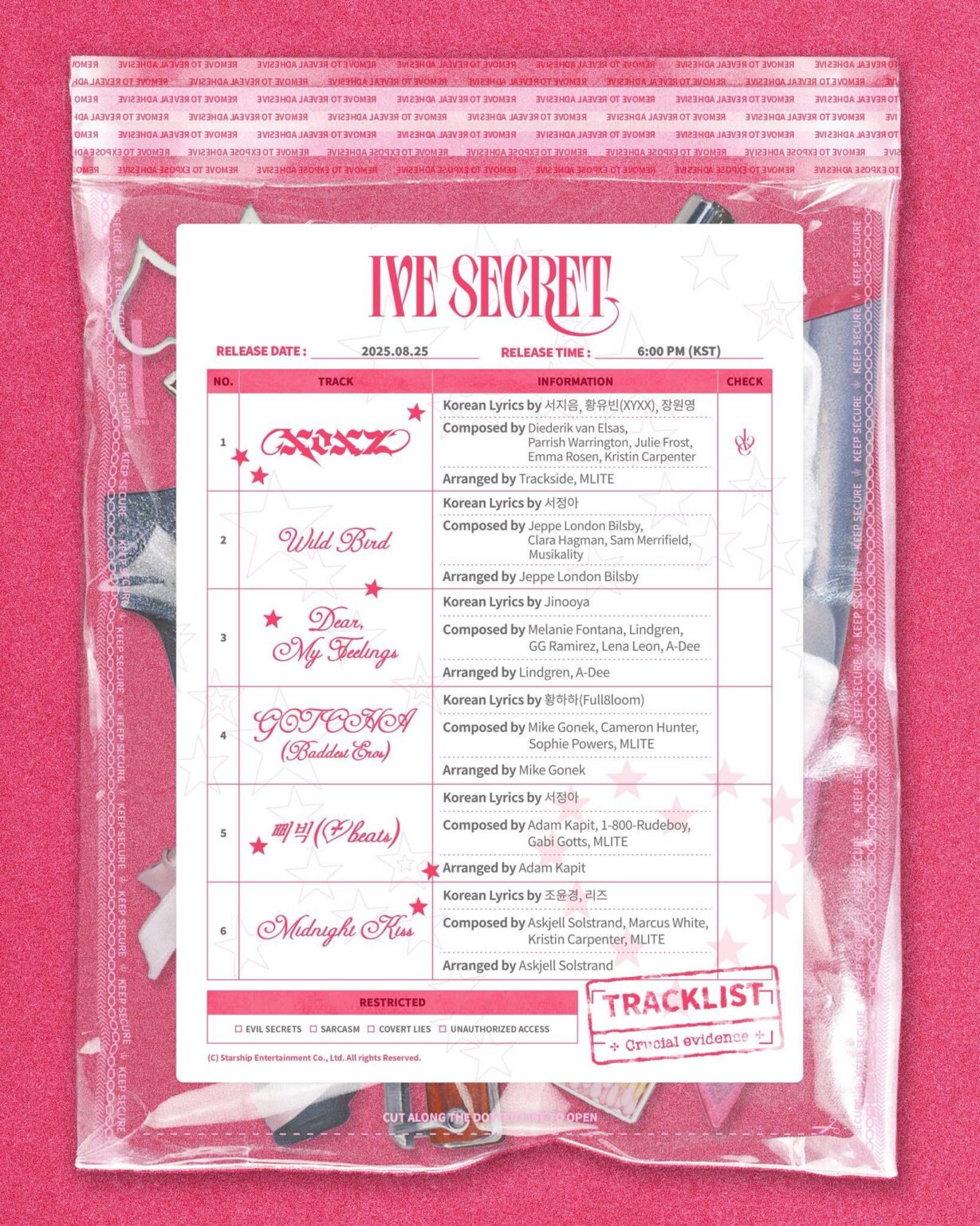 250812 Ive - The 4th EP: Ive Secret (قائمة المسار)
