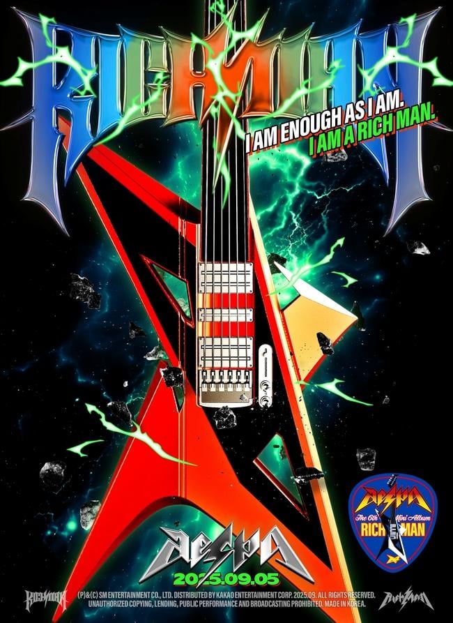 سيضم 250804 ألبوم AESPA السادس المصغر "Rich Man" 6 مسارات ، بما في ذلك مسار العنوان بنفس الاسم وإعادة تعريف ما يعنيه أن يكون "رجلًا غنيًا" يتجاوز المعنى التقليدي مع ASPA's Signature Crust & Energy + Pre-order يبدأ اليوم على الرابع