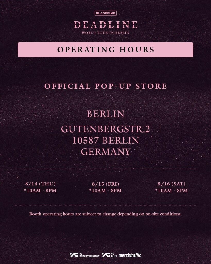 250814 جولة Blackpink World [DEADLINE] في حدث MD STORE الرسمي في برلين وتكريس خاصة