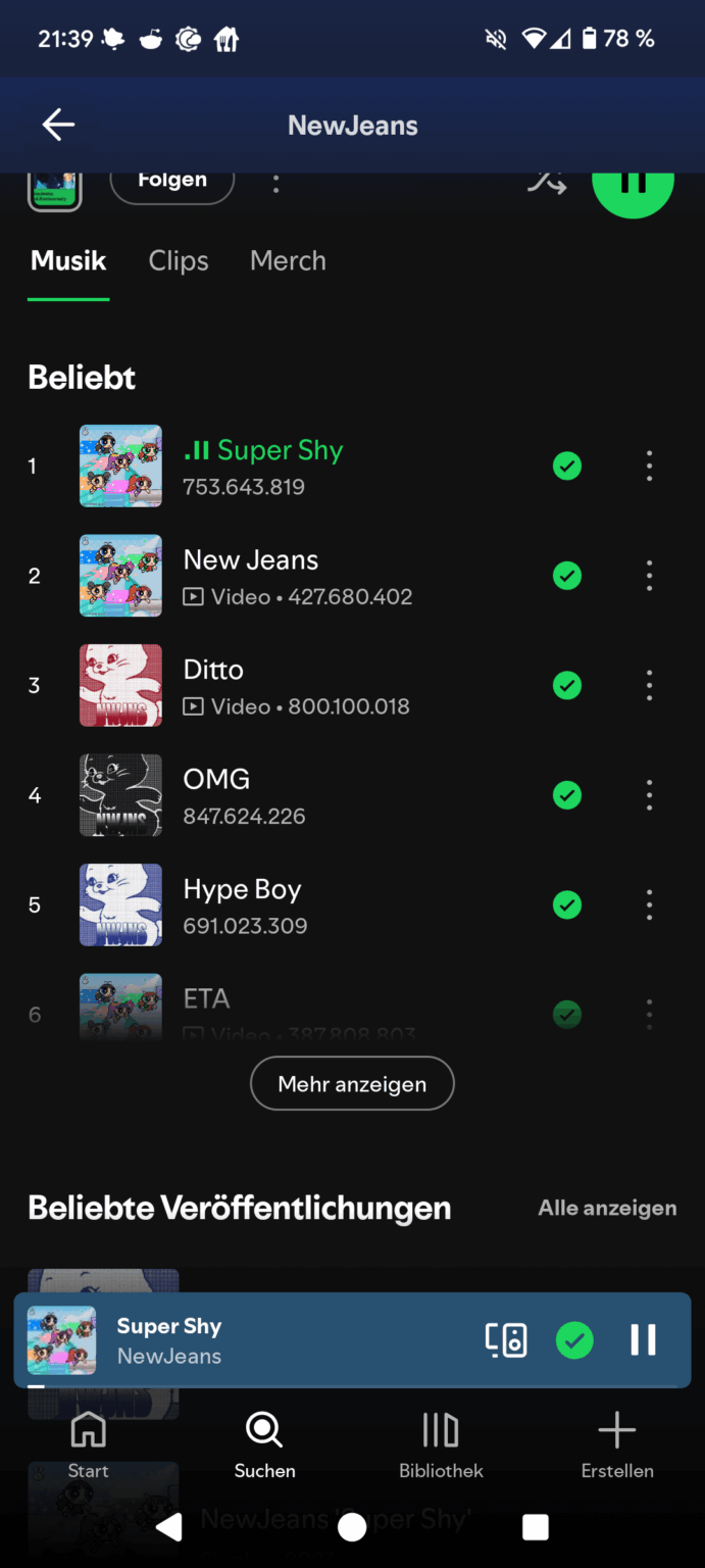 أصبحت 250823 Ditto أغنية Newjeans الثانية لتجاوز 800 مليون تيار على Spotify!
