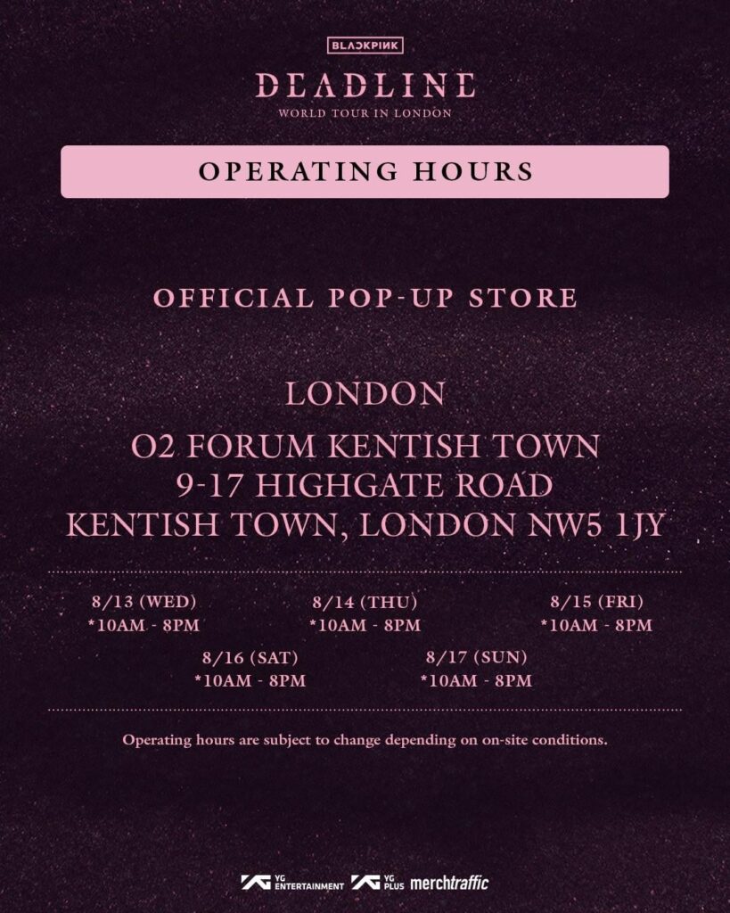 250812 جولة Blackpink World [DEADLINE] في الحدث الرسمي للمتجر المنبثق MD & Special Perks