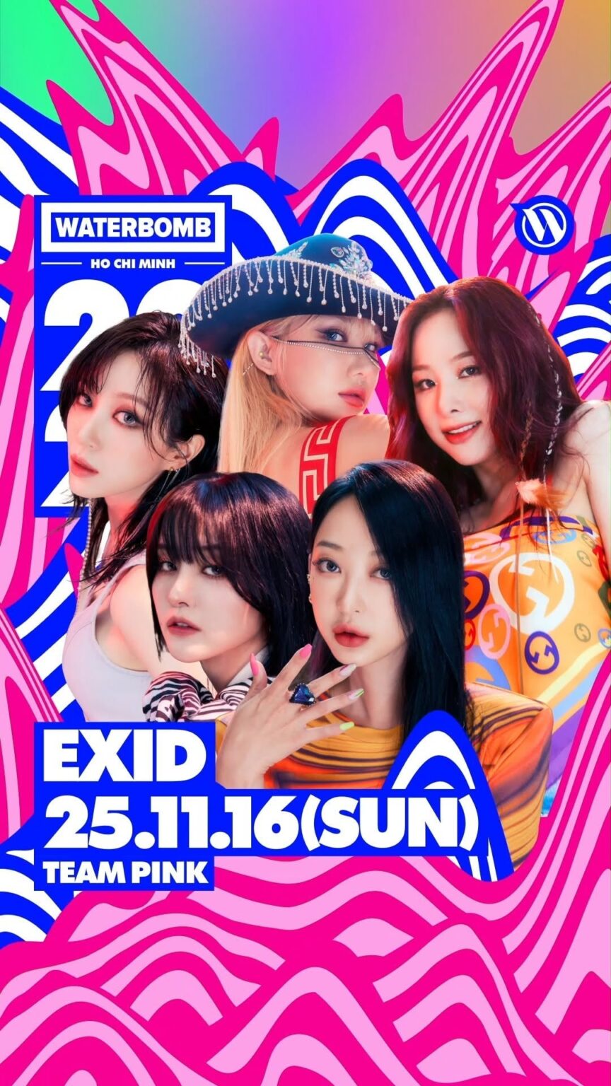 تم الإعلان عن Exid و BI كجزء من تشكيلة Waterbomb Ho chi Minh 2025