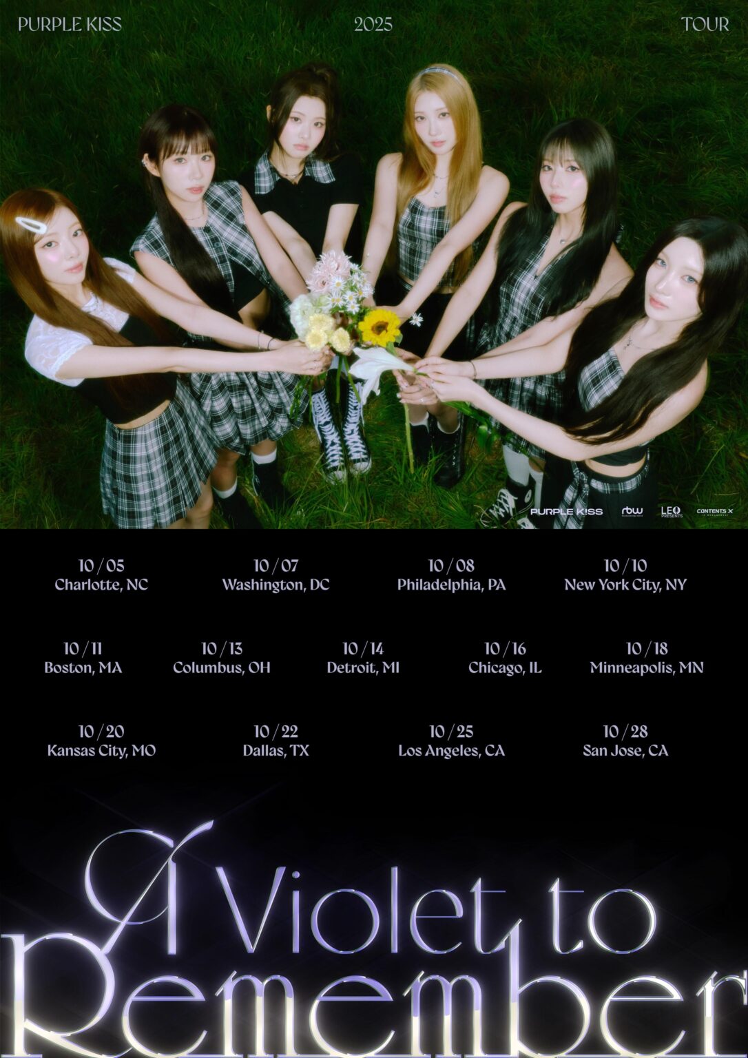Purple Kiss - 2025 Tour "A Violet To Defetence" في الولايات المتحدة (Dates + Cities)