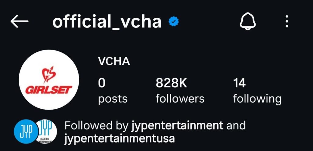 قام حساب VCHA Instagram الرسمي بتغيير صورة الملف الشخصي إلى شعار "Girlset"