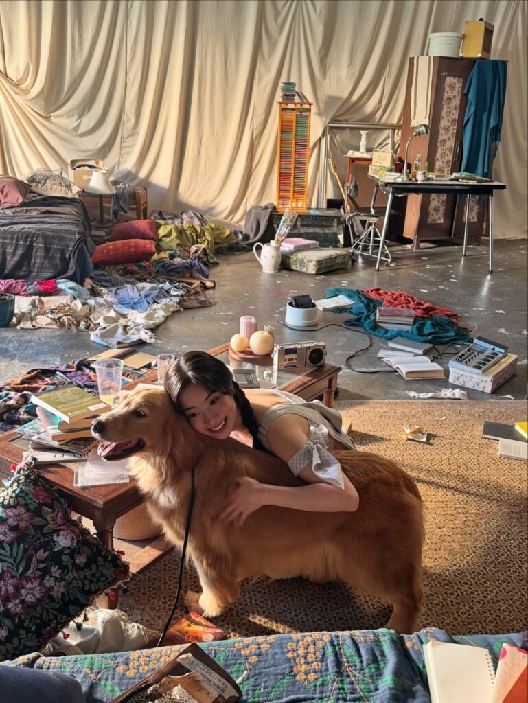 250819 Dahyun Instagram Update - Dahyun with Doggie Beho of the Enemy MV