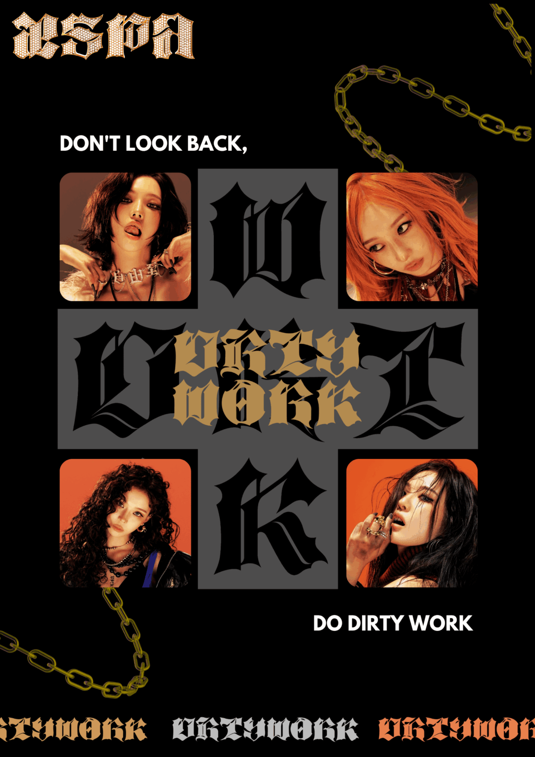 ملصق "العمل القذر" - مصنوع.