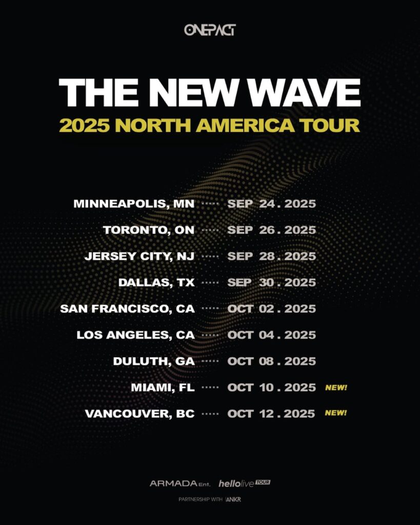 اتفاق واحد - 2025 جولة أمريكا الشمالية "The New Wave" (توقف العرض الجديد + أماكن + تفاصيل التذاكر)