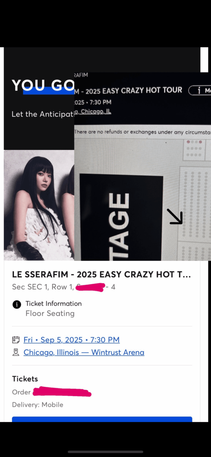 بيع تذكرة وميض حاجز واحد لعرض شيكاغو في الخامس من سبتمبر.