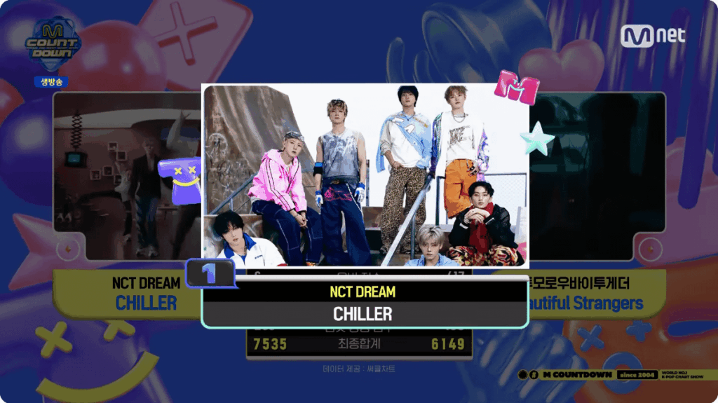 حقق NCT Dream فوزه الأول لـ "Chiller" على العد التنازلي MNET M (250814)