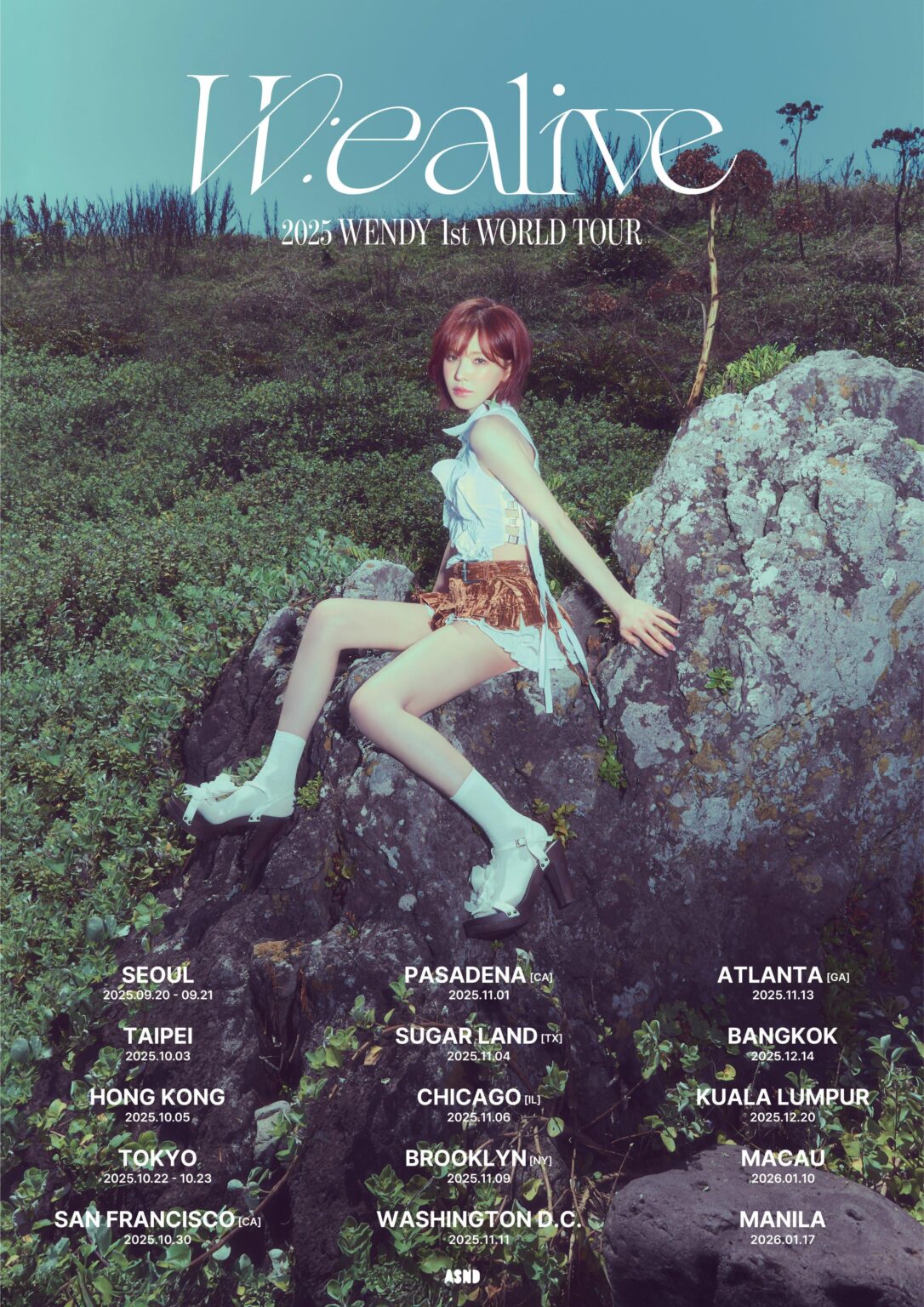 Red Velvet Wendy - 2025 الجولة العالمية الأولى: W: Ealive (ملصق الجدول)