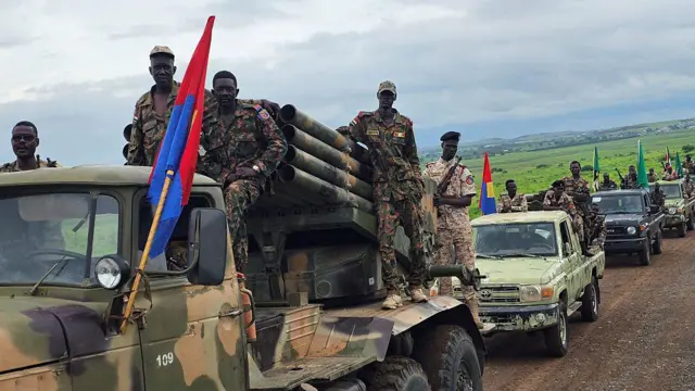  الجيش السوداني في شوارع مدينة القضارف شرقي البلاد