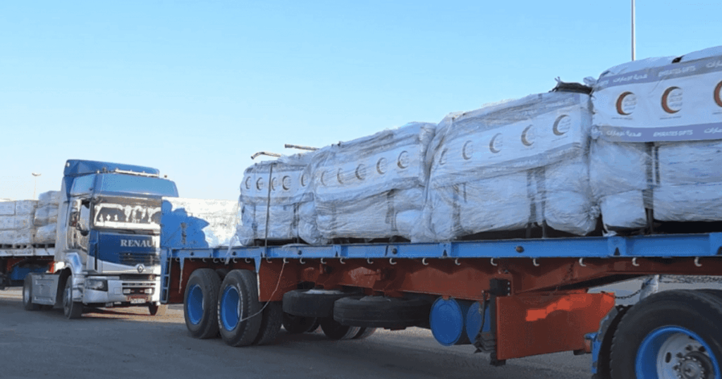 بـ8 قوافل مساعدات خلال أسبوعين.. الإمارات تواصل دعمها لغزة