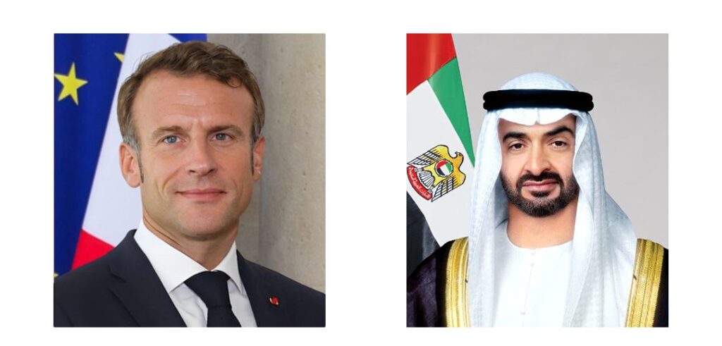 رئيس الدولة والرئيس الفرنسي يبحثان هاتفياً العلاقات والتطورات الإقليمية