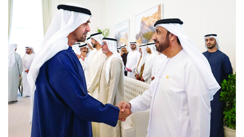 رئيس الدولة يستقبل وفد البرلمان العربي