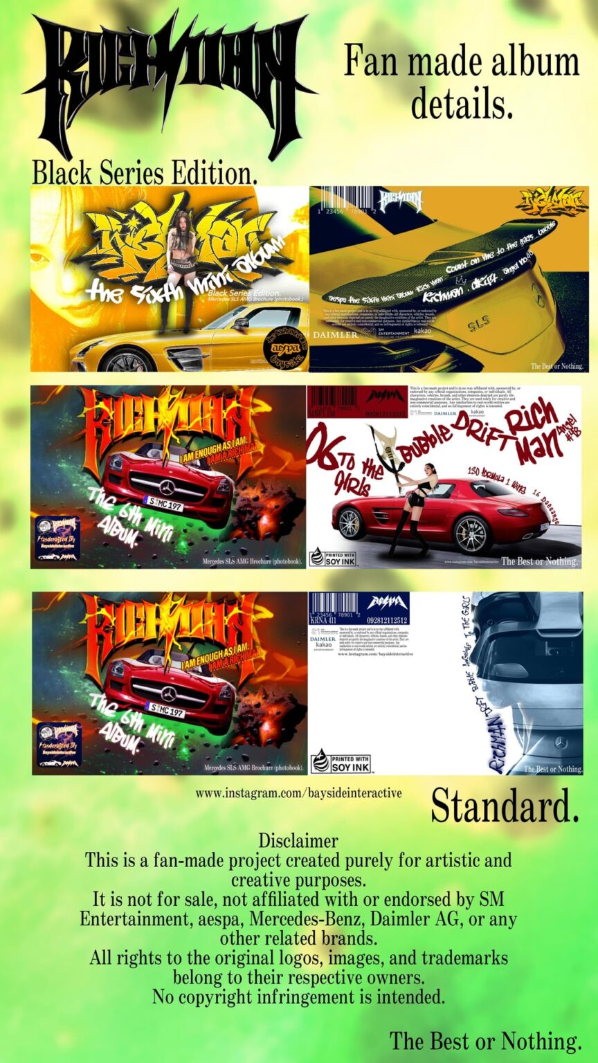 لقد صنعت للتو ألبوم Aespa Richman Hybrid من كتيب سيارة