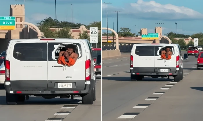 صحيفة المرصد - بالفيديو: سجين أمريكي يحطم نافذة سيارة شرطة أثناء نقله ويتوسل إلى السائقين لمساعدته على الهرب