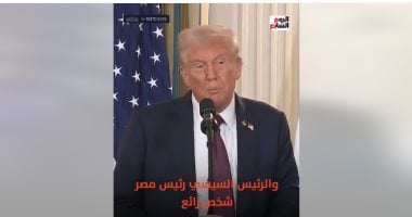 دونالد ترامب: الرئيس السيسى شخص رائع للغاية (فيديو)