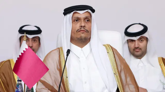 حضر رئيس مجلس الوزراء ووزير الخارجية القطري، الشيخ محمد بن عبد الرحمن بن جاسم آل ثاني، الاجتماع الوزاري التحضيري للقمة العربية الإسلامية الطارئة في الدوحة، قطر، 14 سبتمبر/أيلول 2025.