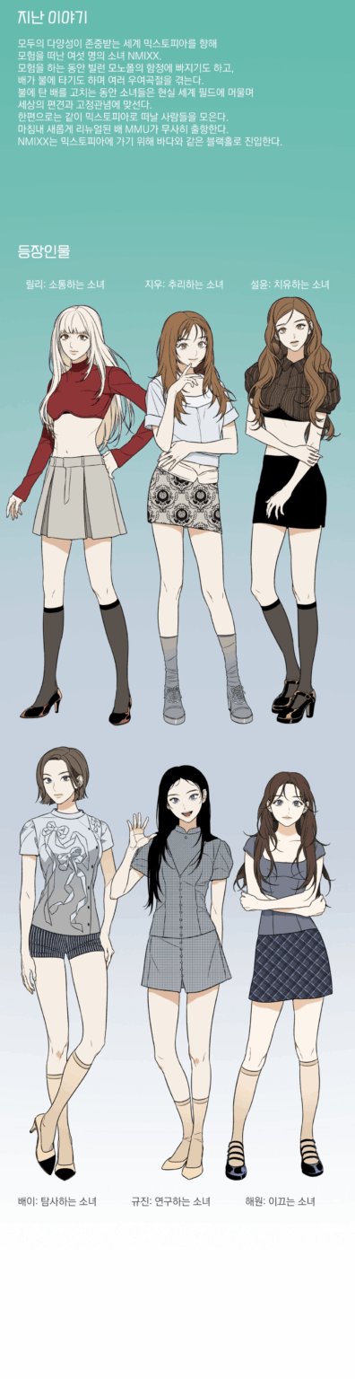 NMIXX - 1st Full Album: Blue Valentine (WebToon Episode 1 - Designs Forme)