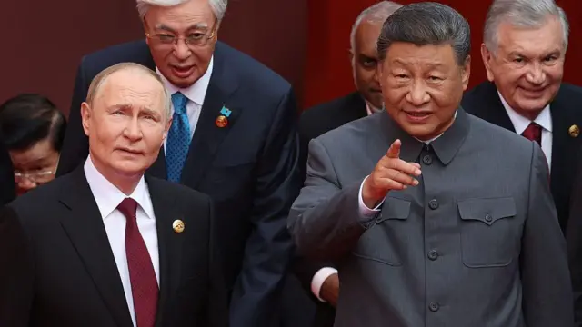 الرئيسان الصيني شي جين بينغ والروسي فلاديمير بوتين 