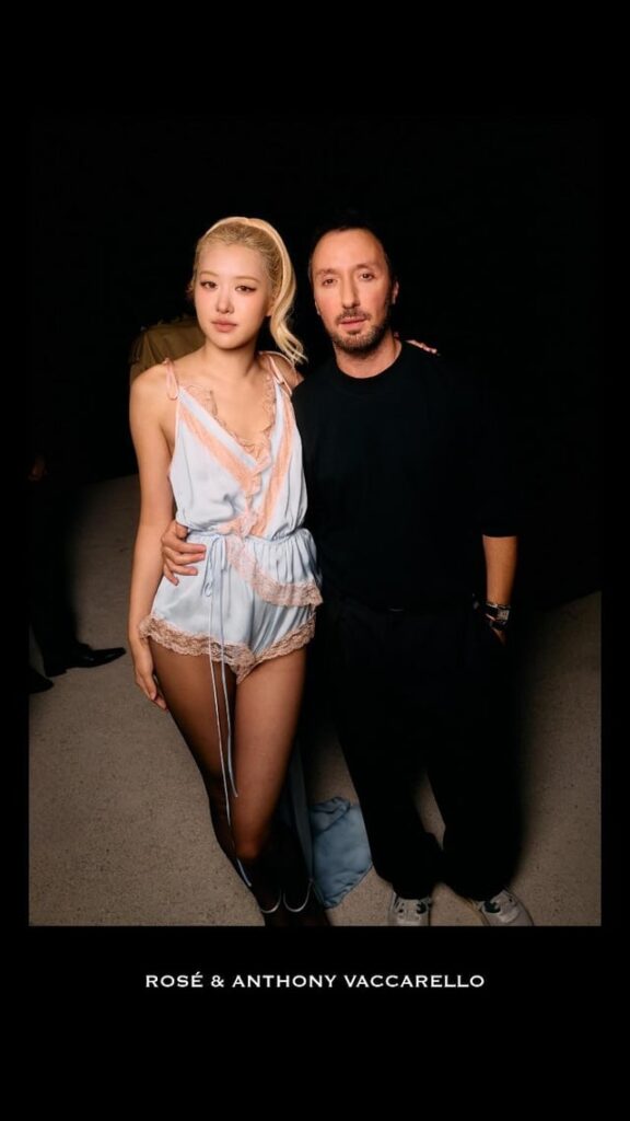 250930 ysl ig story Update w/ rosé ، Anthony Vaccarello & Charli XCX