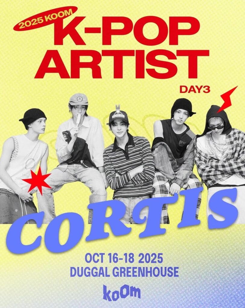2025 مهرجان Koom K-Pop في مدينة نيويورك ، يطلق تشكيلة الفنانين ، بما في ذلك Cortis و Epikhigh و Triples و Yves والمزيد (ملصق الإعلان)