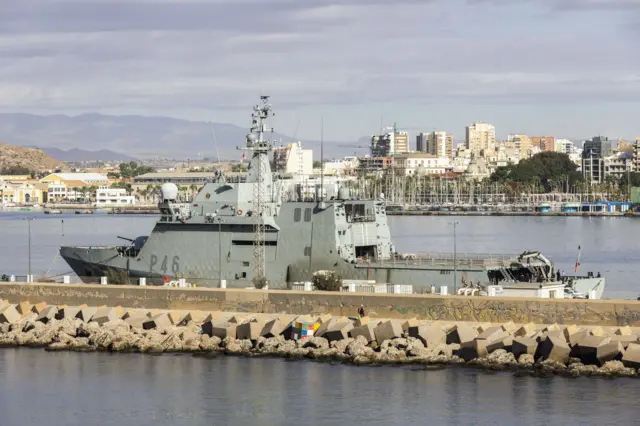 إسبانيا ترسل سفينة حربية لمساعدة أسطول المساعدات إلى غزة، قرطاجنة - ٢٥ سبتمبر ٢٠٢٥